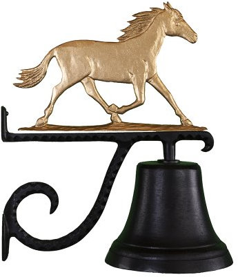 Montague Metall Produkte Glocke mit Gold Pferd