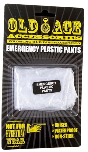 Boxer Gifts Old Age Emergency Pants | Funny Gift for Retirement Birthday Christmas Secret Santa Boxer Briefs, Clear, One