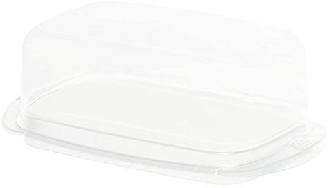 Rotho Burriera porta burro Fresh in materiale plastico (SAN), contenitore per burro ideale da portare in tavola, con coperchio perfettamente trasparente, contenitore per alimenti privo di BPA, lavabile in lavastoviglie