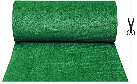 OLIVO.Shop GRASS GREEN Erba sintetica per giardini e terrazze, Prato sintetico 7 mm drenante, Manto erboso artificiale a rotoli 2Mt x 10 Metri Lineari.
