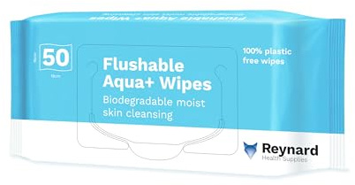 Reynard Flushable Aqua + Wipes (Economy Bundle 6 Packs x 50 wipes)