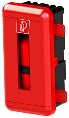 Feuerlöscher Box Schutzkasten für 12Kg rot-schwarz