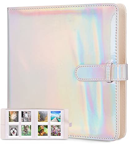 Leebotree Fotoalbum Kompatibel mit Instax Mini/Square Film, Platz für 256 Fotos in Taschen Kompatibel mit Mini 11 / Liplay, Square SQ 6 SQ10 SQ20 SP-3 Film (Magisches Silber)
