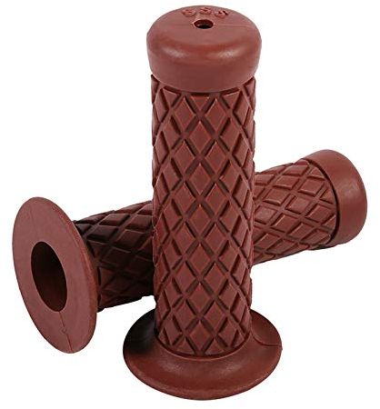 aqxreight - Motorrad Lenkergriffe, 22mm 7/8 Universal Vintage Weichgummi Lenkergriffe für Motorrad Dirt Bike(Braun)