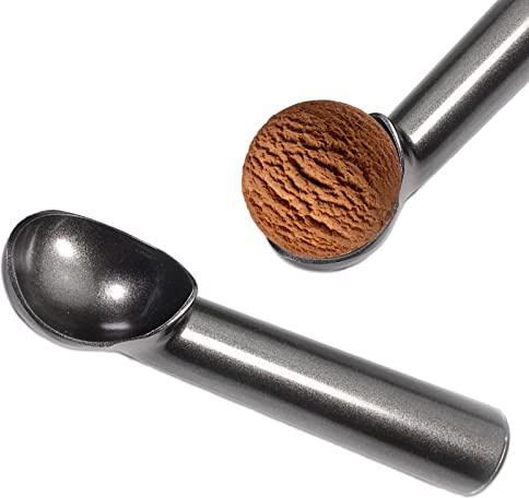 Keptfeet Cuchara para Helado calentada,Helado - Cuchara Aluminio Antiadherente anticongelante una Pieza, fácil Limpiar para Sorbete Galleta, Yogur Helado
