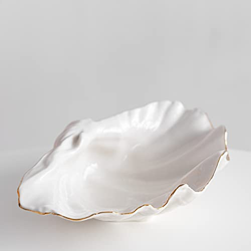 Pevfeciy Fruit Bowls Ceramic Fruit Bowl, Creative Fruit Baskets Decorative Bowls Porcelain Fruit Plate Bowl Shape, Fruit Etagere for Fruit Snack Cake Sweets Little Things Decoration,L