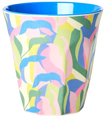 Rice Medium Melamin Becher - Blau - Jungle Fever Print