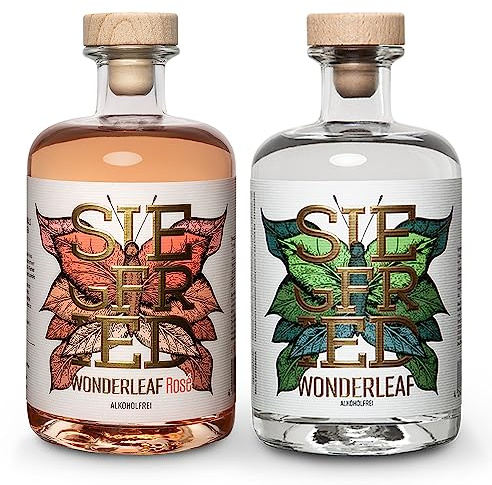 Siegfried Wonderleaf und Wonderleaf Rosé Set | Alkoholfrei | Vegan | Zuckerfrei | Natürliche Destillate | 2 x 500ML