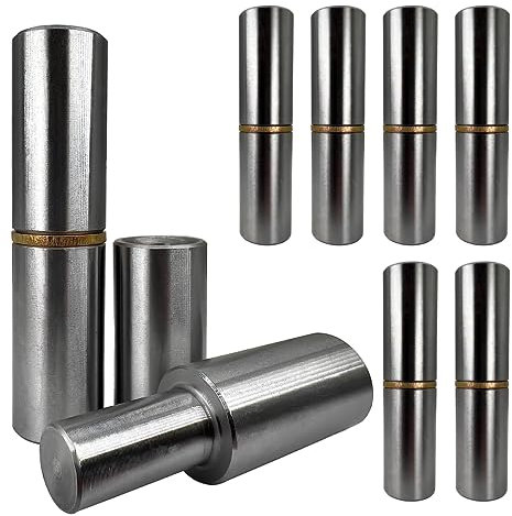Sidco Supply Lot de 8 charnières à barillet soudables de 5,1 cm – 5,1 cm x 1,5 cm – Acier robuste – Charnières de porte à souder – Charnières amovibles – Roulement à goupilles de 2,1 cm – Portes