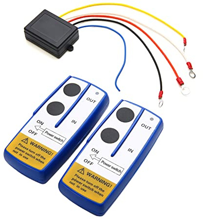 Sunydog 12 V kabellose Seilwinden-Fernbedienung, 2 Pezzo Universal-Fernbedienung, für Seilwinde, kabellos, 12 V, 50 m, für ATV SUV