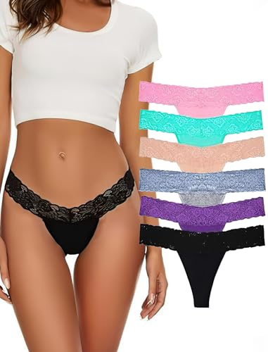 Evolyline stringtrosor & tangas för kvinnor bomull string damer tangas damer sexig tanga set tanga spets tanga bomull damer för kvinnor trosor damer tanga spets string damer underkläder flerpack