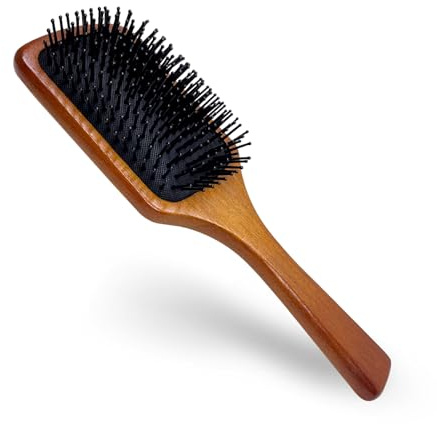 RAIN’S SECRET Hair Brushes for Women Men Kid,Natural Wooden Paddle Hair Brush, Wet/Dry Hair Smoothing Massaging Detangling,Scalp Massage, Perfect Hair Care Tool