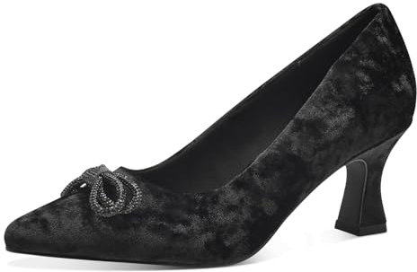 MARCO TOZZI Damen Pumps mit Schleife Elegant, Schwarz (Black Velvet), 40 EU