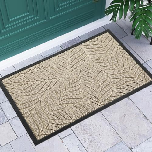 Yimobra Fußmatte, 120 x 80 cm, rutschfeste Sauberlaufmatte für draußen – Premium Fußmatte gegen Schmutz und Staub?Beige