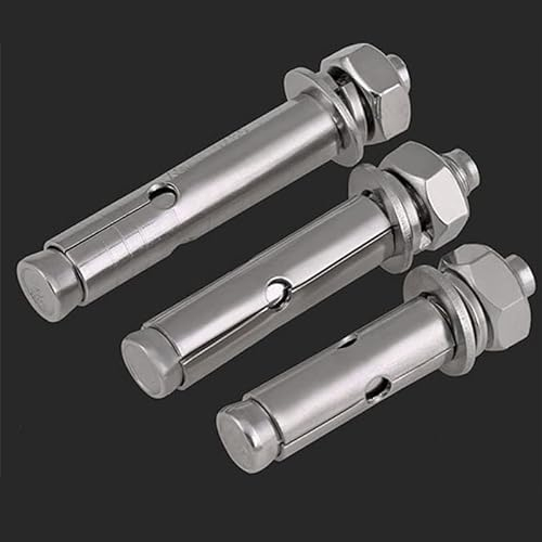 Dehnbolzen, Dehnbolzen, Schraubankerbolzen, Metallbolzen M12 316 Edelstahl Sechskanthülsenanker Betonankerschrauben Bolzen (Länge: M12 x 150 mm – 5 Stück) (M12 x 90 mm, 5 Stück)