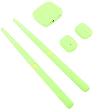 Elektrische Lufttrommel Set, Virtuelle Drumsticks Set, RGB Tragbar 3D-Bewegungsempfindung Air Drum Kit Mit & 8 Sounds für Erwachsene Percussion Accessoires (GREEN)