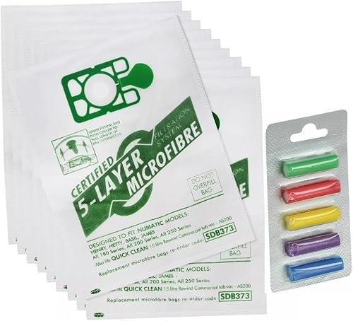 AMBARS 30 x HEPA Filter Henry Hoover Bags For Numatic Vacuum cleaner |Henry Hetty Microfibre Vacuum Bags + 5 FRESHENERS (PACK OF 30 BAGS)