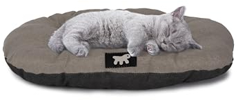 Ferplast Hundebett Relax, Hundekissen, Katzenkissen, Hundematte für Hundehütten und Autos – waschbar – aus Baumwolle mit weicher Polsterung, 43 x 30 cm. Braun