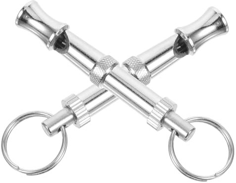 COLLBATH 4stücke Metall-hundepfeife Für Effektives Hundetraining Praktischer Umhängevorrichtung Für Große Und Kleine Hunderassen Langlebig Und Portabel