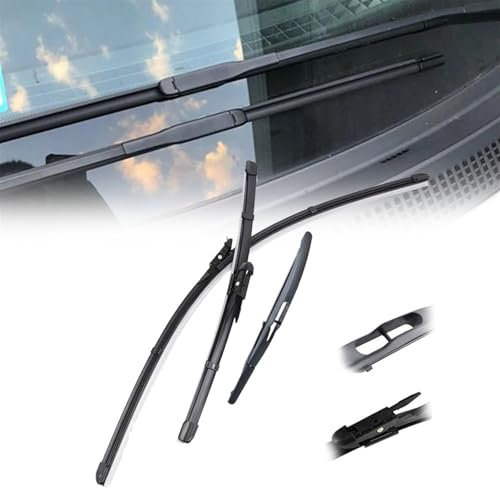 BMDBD Ensemble De Balais D'essuie-Glace Avant Et Arrière pour Smart pour ForTwo W451 Coupé 2007 2008 2009 2010 2011 2012 2013 2014 Brosse De Pare-Brise 23 21 10 Essuie Glace