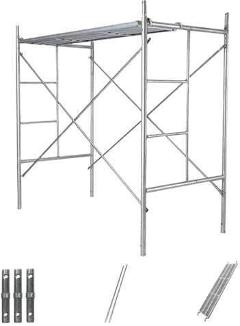Ponteggio portatile regolabile Torre per scale domestiche Tetto Magazzino 6 piedi di altezza 226,8 kg di carico attrezzature multiuso per ponteggi