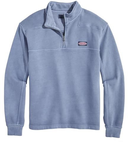 vineyard vines Men's Garment Dyed Surf Shep Shirt Sweatshirt, Flag Blue, XS