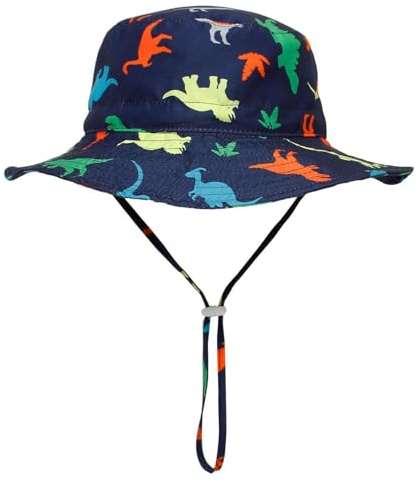 DRESHOW Gorro de Sol para Bebé Gorro Bebe Verano Gorros Proteccion Solar UV Bebe Niño Niña Gorra Playa con Correa Ajustable para la Barbilla UPF 50+