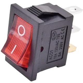 Lot de 10 mini interrupteurs à bascule KCD1 6 A 250 V CA ON/OFF SPST 12 V 220 V(Blue,ON-ON SWITCH_12V LIGHT)