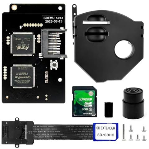 GDEMU V5.20.5 Optical Drive Emulation With SD card Extension Plus 8gb SD Card Kit for Dreamcast VA1 Console - Black