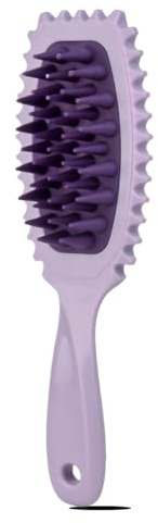 AmiCera Shampoo Brush Scalp Massager, Scalp Scrubber for Women Men Kids, Pet Bath Brush, Head/Scalp Care Comb with Soft Silicon Dandruff Remove Stress Relief Hair Growth Shower Stuff, Purple