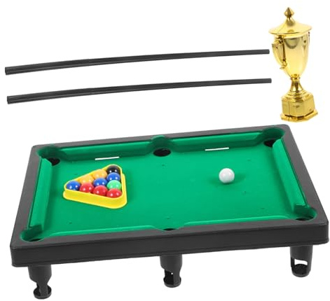 WESIEVYA Kleiner Billardtisch Für Kinder Mit Billardqueue Kunststoff Mit Abgerundeten Ecken Tischspiel Für Familien Und Gehirntraining