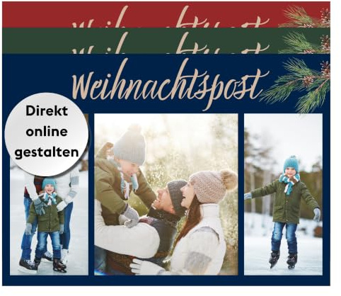FLYERALARM Weihnachtskarten zum Selbstgestalten I Weihnachtspost I 10 personalisierbare Postkarten I Karten mit eigenen Fotos zu Weihnachten I Online gestalten