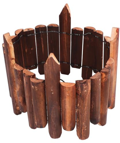 IWOWHERO Clôture de Jardin en Bois Traité Anti-Corrosion 20/25 X 120 CM Bordure Décorative pour Parterres de Fleurs Clôture Extérieure pour Cour et Jardin Protection Solide pour Potager