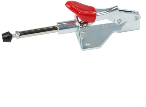 Knebelklemme für Handwerkzeug, 90 kg, rutschhemmend, vertikal, mit Push-Pull-Mechanismus und Schnellspanner, Modell GH-301-AL, verzinkte Eisenklemme