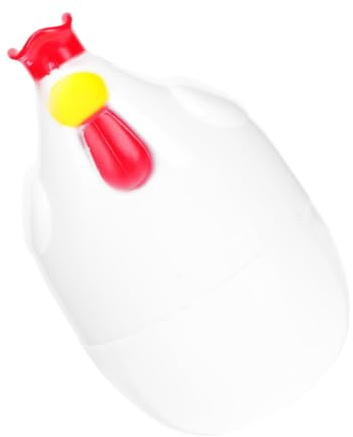 HINTRMENT Vaporiera per Uova al Microonde Cuociuova Pratico e Conveniente a Forma di Pulcino Bianco in Plastica Mantiene L'umidità per