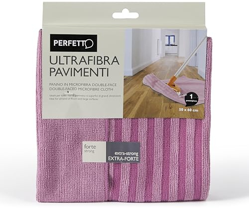 Perfetto Ultrafibra Panno Pavimenti in Microfibra, Tessuto, Avio/Cipria, 50x60x1.0 cm