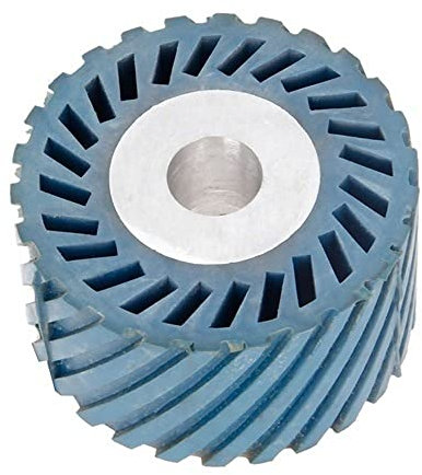 Rueda de contacto de goma con ranuras sólidas de 86 * 50 mm para lijadora de banda, pulido y biselado, rueda abrasiva, banda abrasiva, ranurada de 86x50x20 mm