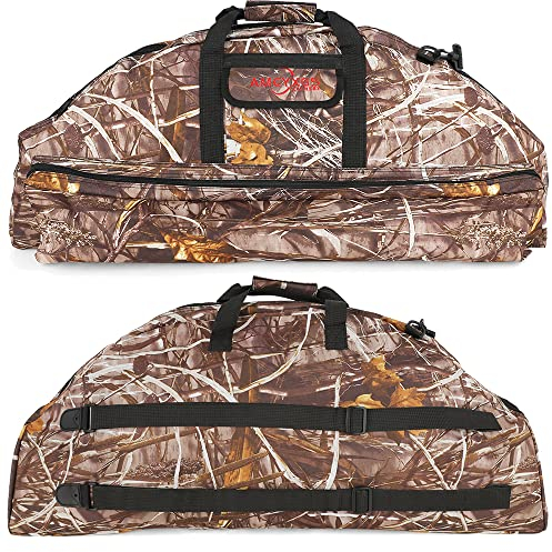 wolfman 115cm Compoundbogen Case Soft Compound Bogen Tasche mit Pfeil und Zubehör Taschen- und Rucksackgurte (95cm, Tarnung)