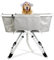 CStern Vasca da bagno rialzata, pieghevole, per animali domestici, portatile, regolabile in altezza, con scarico, fino a 60 kg (grigio)