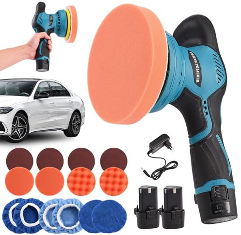 ADWOLT Auto Poliermaschine Set, Akku Poliermaschine, Exzenter Poliermaschine, 8 Geschwindigkeiten bis Ø125mm Kleine Poliermaschine für die Autopflege Wachsen (Seite 2)