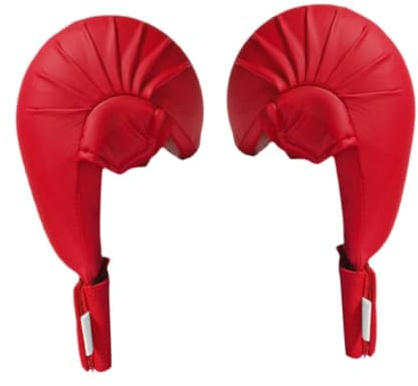 LeeQinersw Guanti da Allenamento per Karate da 2 Pezzi, Guanti, Protezioni da Competizione per Equipaggiamento, Guanti da Boxe Sparring Professionali, Rosso, S