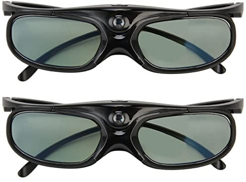 AKLOSIPY D LINK 3D Lunettes Rechargeables 44Hz avec Rotation des Yeux Gauche/Droite pour une Expérience de Projecteur Seaml