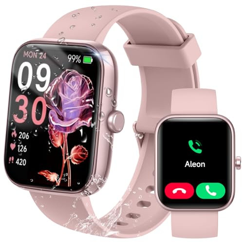 Reloj Inteligente Hombre Mujer Konitee, Smartwatch con Llamadas Bluetooth, 1.83 Pulsera Actividad con Whatsapp Mensajes, 110+ Modos Deportivo, SpO2/Sueño/Pulsómetro, Impermeable IP68 para iOS/Android