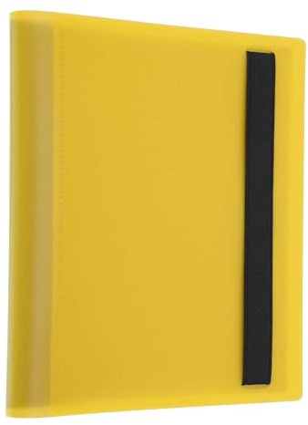 CAPASTEC Carpeta de tarjetas, 4 bolsillos, 20 páginas, capacidad para 160 tarjetas, carpeta de colección de doble cara, carpeta para tarjetas deportivas y de juego. Amarillo