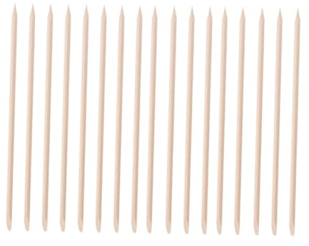 HAMPPLIES 200pezzi Bastoncini in Legno per Unghie Spingi Cuticole e Rimuovi Morta Strumenti per Manicure e Pedicure Uso Casa Saloni