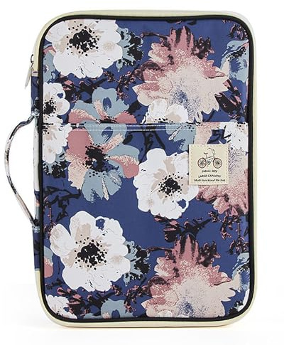 Bolsas multifuncionales A4 para documentos, organizador de viaje, funda con cremallera para blocs, cuadernos, bolígrafos, tarjetas de identificación, regalo, estudiantes, viajeros, empresarios, Black