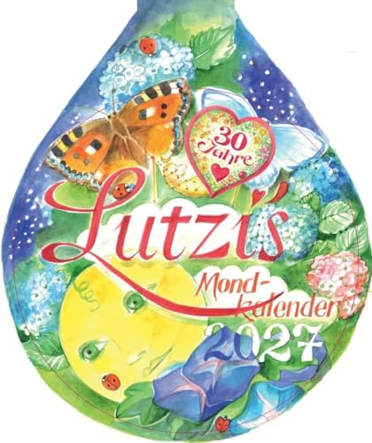 Lutzis Mondkalender rund Ø 16cm (Tagesabreisskalender) 2026: Andrea Lutzenberger
