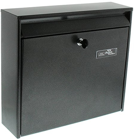 Burg-Wächter Briefkasten, Briefkastenanlagen geeignet, A4 Einwurf-Format, Verzinkter Stahl, Mail 5877 E, Eisen