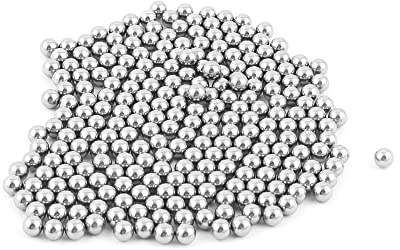 sourcing map 210 Stück Kugellager Kugeln Stahlkugeln 6 mm Durchmesser G10 Fahrrad Stahl Teile | Silberfarben, 6 Mm Durchmesser, G10 Präzision, Härtegrad 61-66, Gewicht 196 G