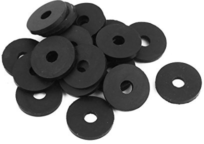 sourcing map 20 Stück Unterlegscheiben 18mm AD 5mm ID 2mm Dicke | Nitrilkautschuk für Wasserschlauch Wasserhahn